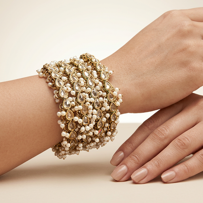 Kayra Pearl Polki Bangles