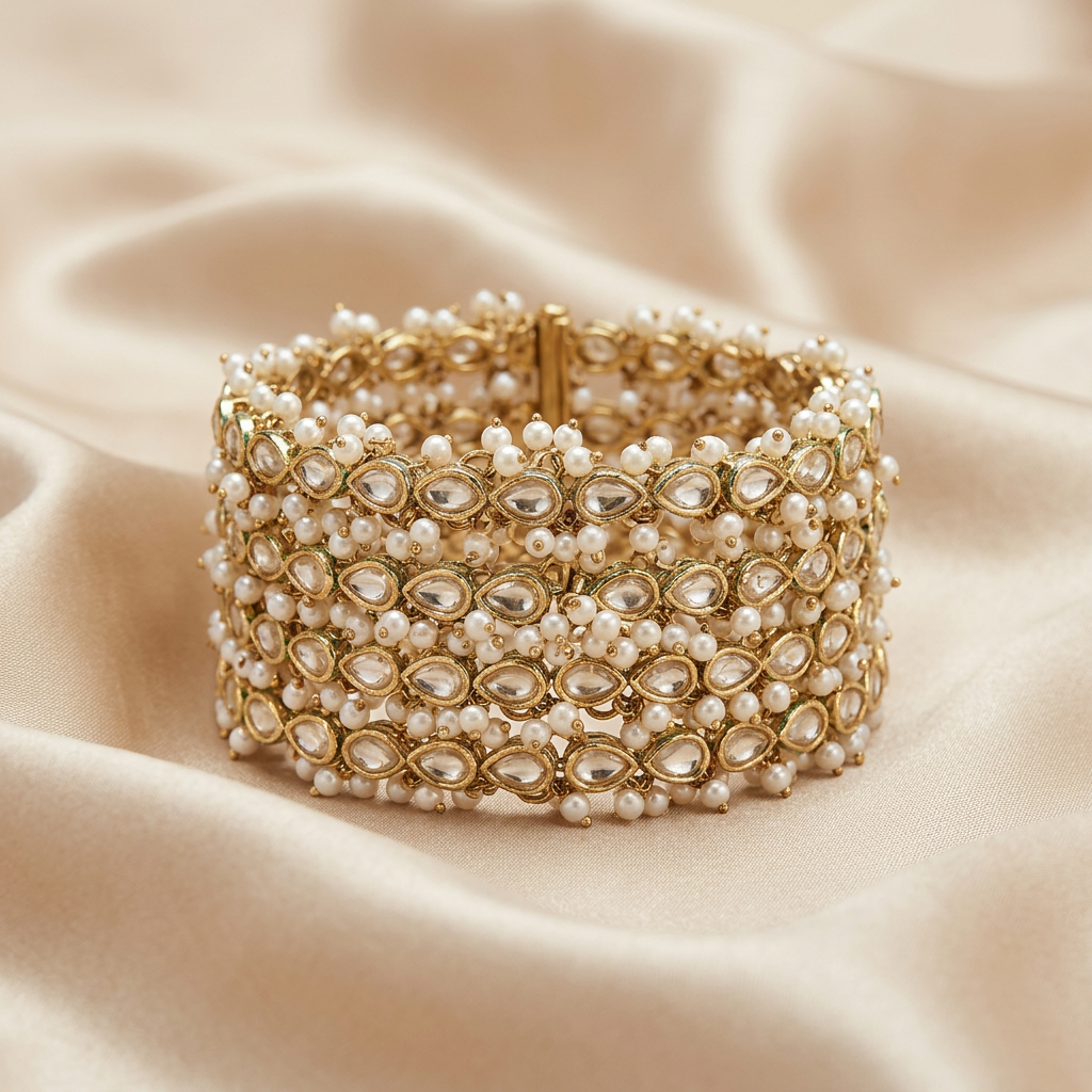 Kayra Pearl Polki Bangles