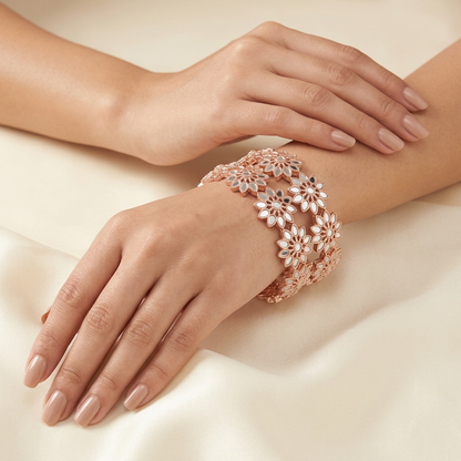 Mirror Flower Bangles