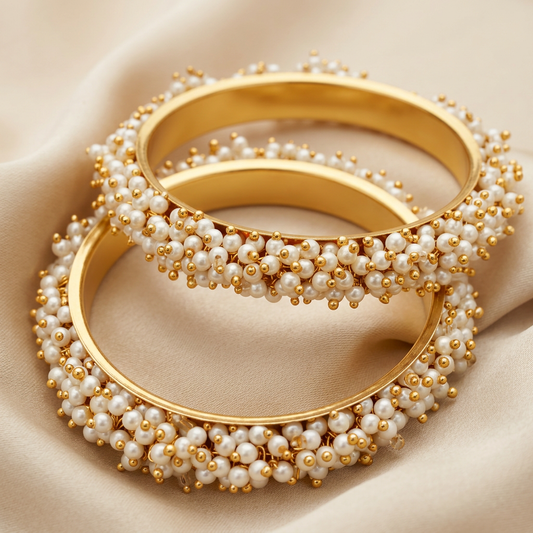 Pearl gucha bangles
