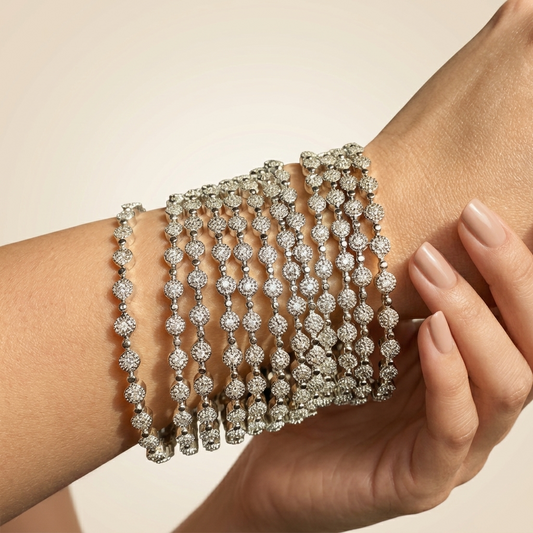 American Diamond Bangle Stack