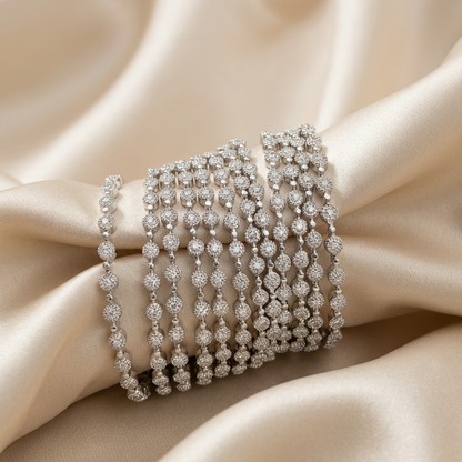 American Diamond Bangle Stack