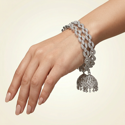American Diamond Jhumka Bangles