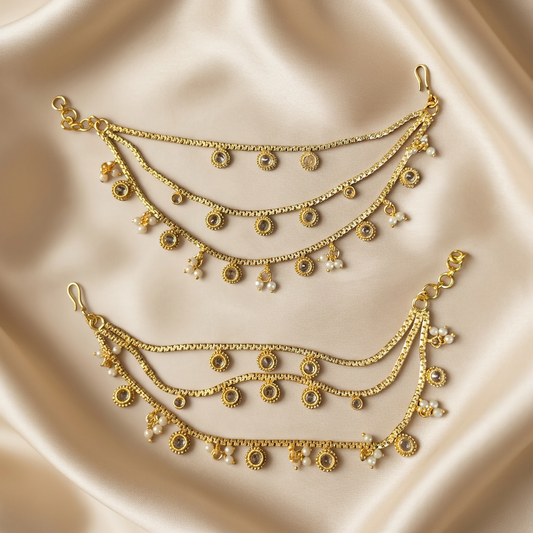 Kisna Polki Stone Earchain