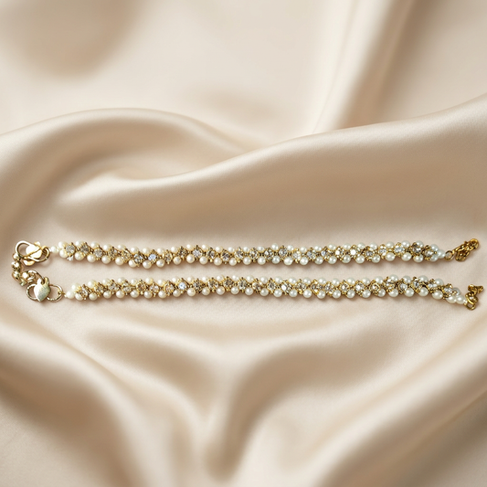 Zirconia Pearl Anklet