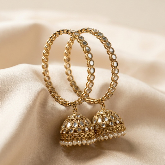 Riya Kundan Single Jhumka Bangles