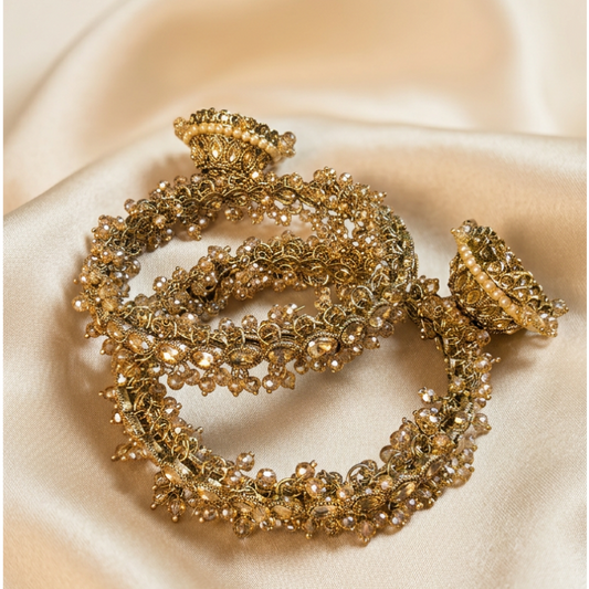 Hana Polki Single Jhumka Bangles