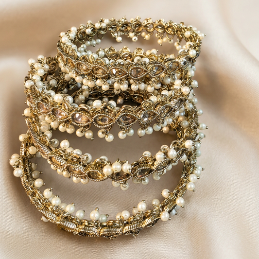 Kaira Polki Pearl Bangles