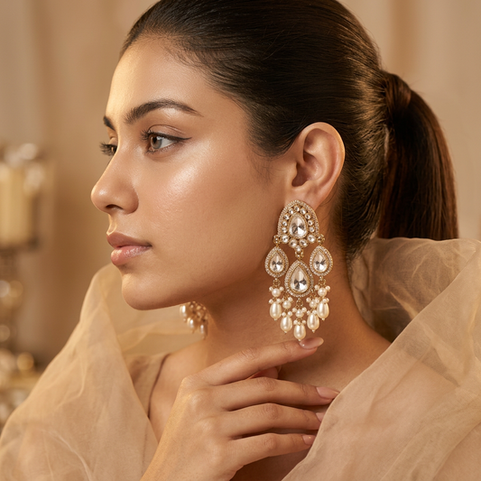 Risha Polki kundan Earrings