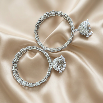 Silver Raksha Jhumka Bangle