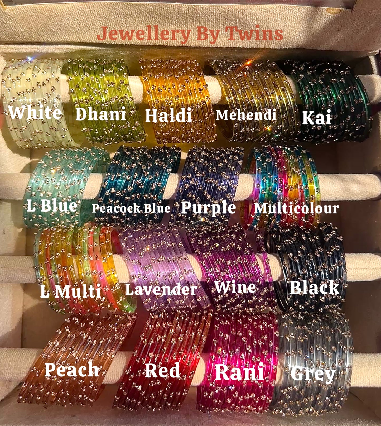 Kashmiri Glass Raindrop Bangles