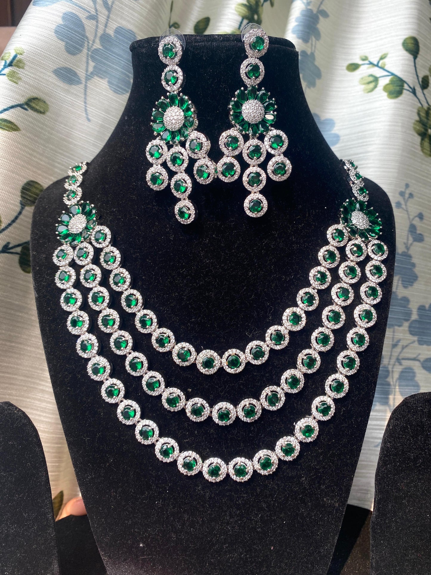 Nani’s layered American diamond necklace