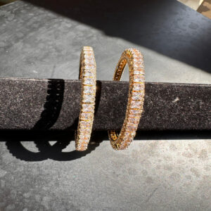 JBT Solitaire stone american diamond bangles