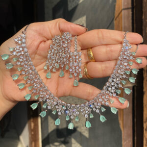 JBT Zara american diamond necklace with tikka