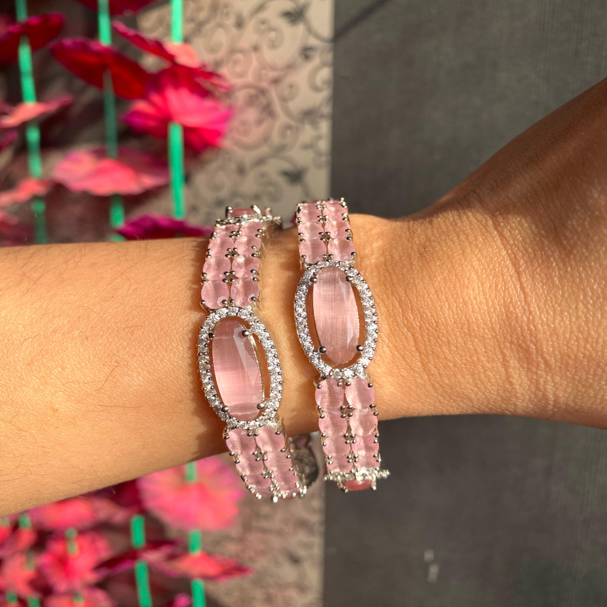 JBT Pretty Pink american diamond bangles