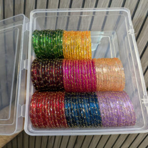 JBT Rain Drop Glass Bangles Combo