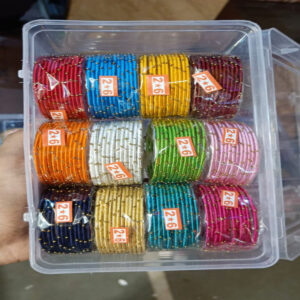 JBT Silk thread bangles combo- 12 colours