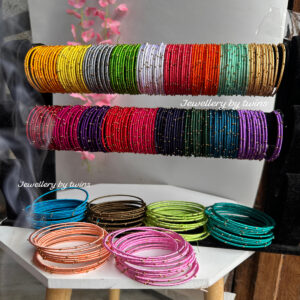 JBT Silk Thread Bangles Combo- 24 Colours