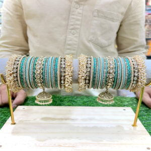 JBT Bahara Kundan Jhumka Bangle set