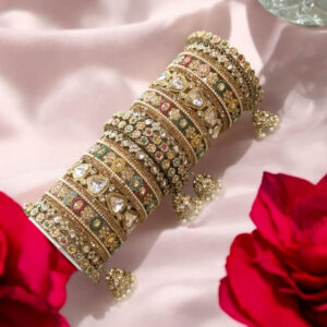 JBT Heena Multi Kundan Bangle Stack