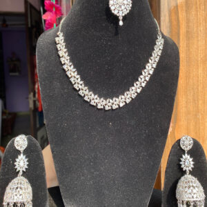 JBT American diamond jhumka set