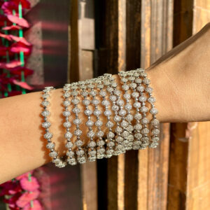 JBT American diamond bangle stack