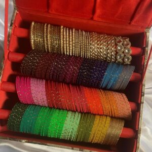 JBT Kundan bangles combo box