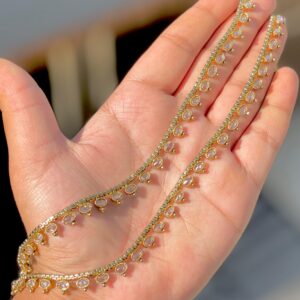 JBT Polki Minimal Stone Anklet