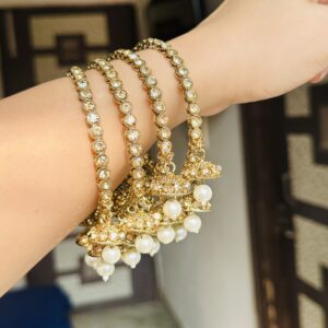 JBT Kumkum 5 Jhumka Polki Bangles