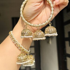 JBT Payal Polki Triple Jhumka Bangle