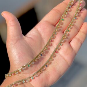 JBT Multicolour Diamond Anklet