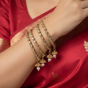 JBT Simple Champagne Jhumka Bangles