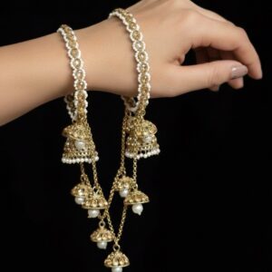 JBT Connected Jhumka and Pearl ball Bangles