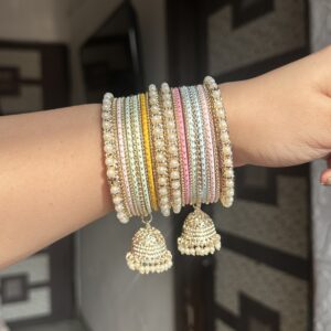 JBT Pastel Jhumka Bangle Stack