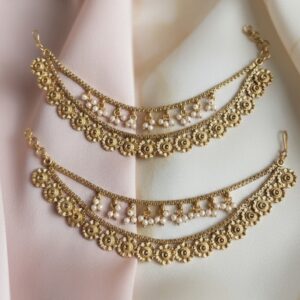 JBT Flower Pearl Beads Earchains