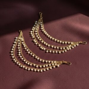JBT Temple Pearl Earchain