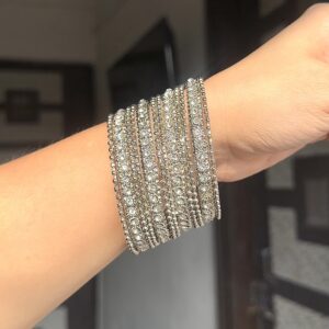 JBT Moondust Silver Bangles